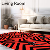 Cane Stripe Chevron Design with Ribbon Bow(Red)