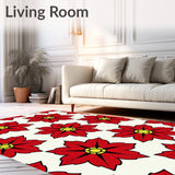 Traditional Poinsettia Blossom Elegant Heritage Accent(Red)