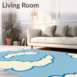Whimsical Sky Inspired Heavenly Puffy Cushioned Novelty Shaped(Blue)
