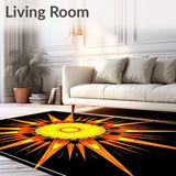 Radiant Starburst Medallion Contemporary Design (Black) - ODIKA