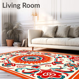 Sunburst Floral Medallion Artistry (Orange) - ODIKA