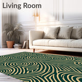 Modern Wave Design Composed of Curved Interlocking Lines (Beige)