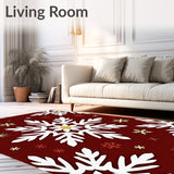 Holiday Snowflake Machine Anti Slip Accent(White)