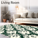 Enchanted Woodland Foliage Tapestry With Delicate Branch Motifs(Green)