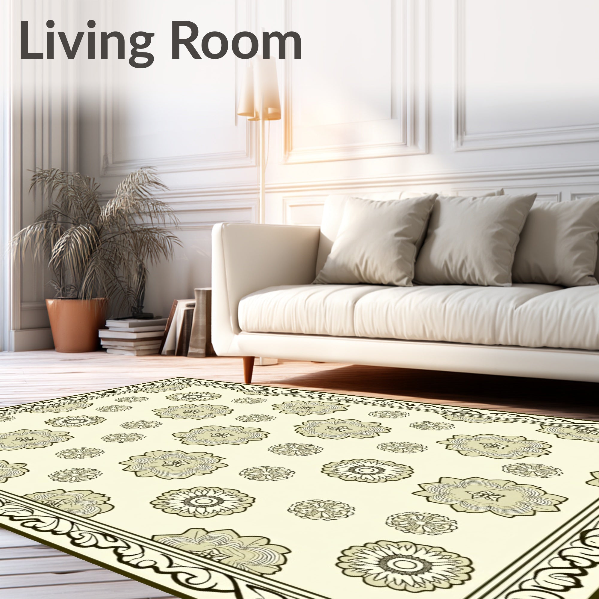 Damask Weathered Blossom Artistry Tapestry (Ivory) - ODIKA