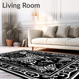 Witchy Skull Statement Floor Covering (Black)