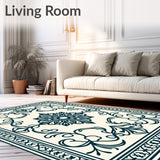 Classic Medallion Trellis With Ornate Floral Motifs (Ivory)