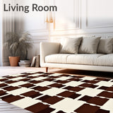 Checker with Hand Inspired Folk Art Appeal(Ivory)