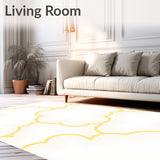 Woolly Cloud Dreamscape Textured Floor Covering(Yellow)