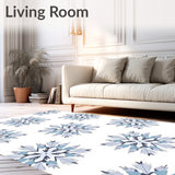 Whimsical Flurry Medallion Featuring Stylized Crystal(Blue)