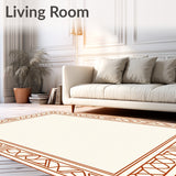 Interlocking Trellis Dreamscape Contemporary Art Motif(Brown)