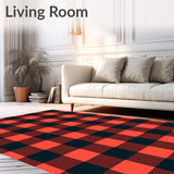 Buffalo Check with Classic Lumberjack Gingham Motif(Red)