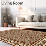 Boho Interlocking with Ornate Motifs(Brown)