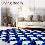 Avant Garde Honeycomb Hexagonal Artistic Sophisticated Unique(Blue)