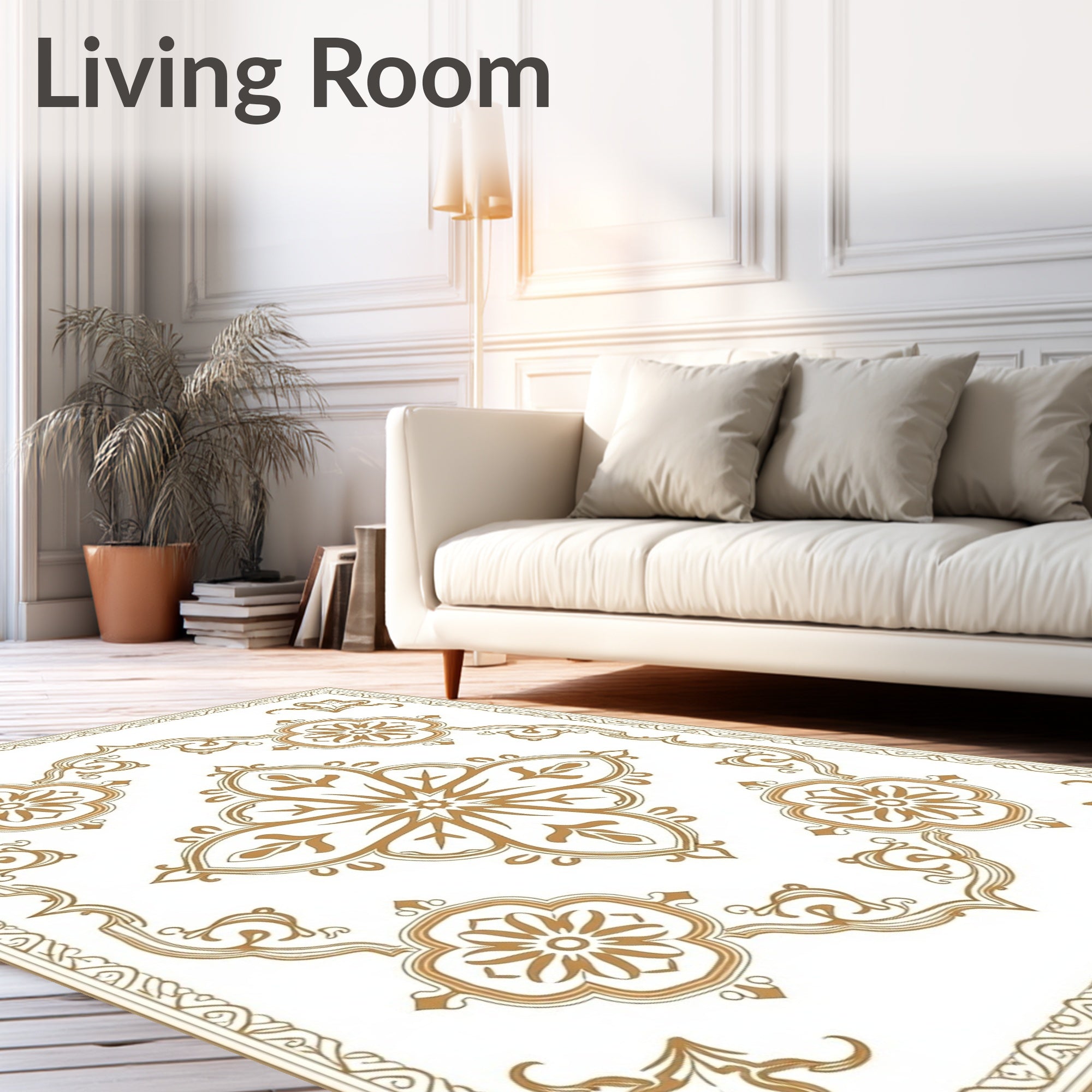 Elegant Medallion Featuring Refined Interlocking Flourishes (Gold) - ODIKA