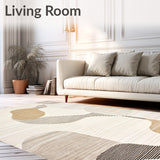 Nomad Weave Beige & Cream Harmony Abstract Lines Design(Beige)