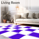 Interlocking Retro Checkerboard Abstract (Purple)