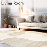 Artisan Crafted Neutral with Modern Asymmetrical Cream(Beige)