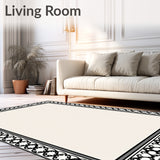 Trellis with Quatrefoil Border Design(Beige)