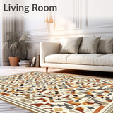 Artisan Crafted Geometric Area with Rich Earthy Tones and Unique(Beige)