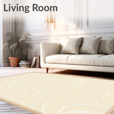 Abstract Cloudburst Waves with Fluid Swirl (Beige)