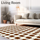 Farmhouse Checkered Entry with Fall Seasonal(Brown)