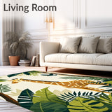 Giraffe Playtime Area with Jungle for Kids Rooms(Beige)