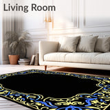 Celestial Arabesque Interlocking Festive Motif(Black)