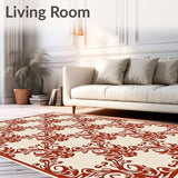 Heritage Ornate Interlocking Damask Scroll(Brown)