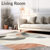 Artistic Beige Grey Multi with Abstract Design(Gray)