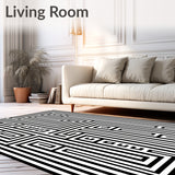 Timeless Striped Lattice Entrance With Elegant (Black)