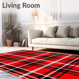 Festive Tartan Style Welcome with Classic Crosshatch(Red)