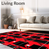 Festive Plaid Checkered Stars Winter Style(Red)