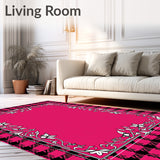 Holly Berry Festive Welcome with Traditional Plaid Design(Pink)