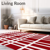 Holiday Gingham Decorative Floor Covering(Red)