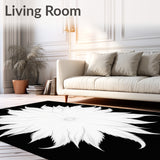 Dreamy Cumulus Shaped Decorative Accent Plush Faux Sheepskin(Black)