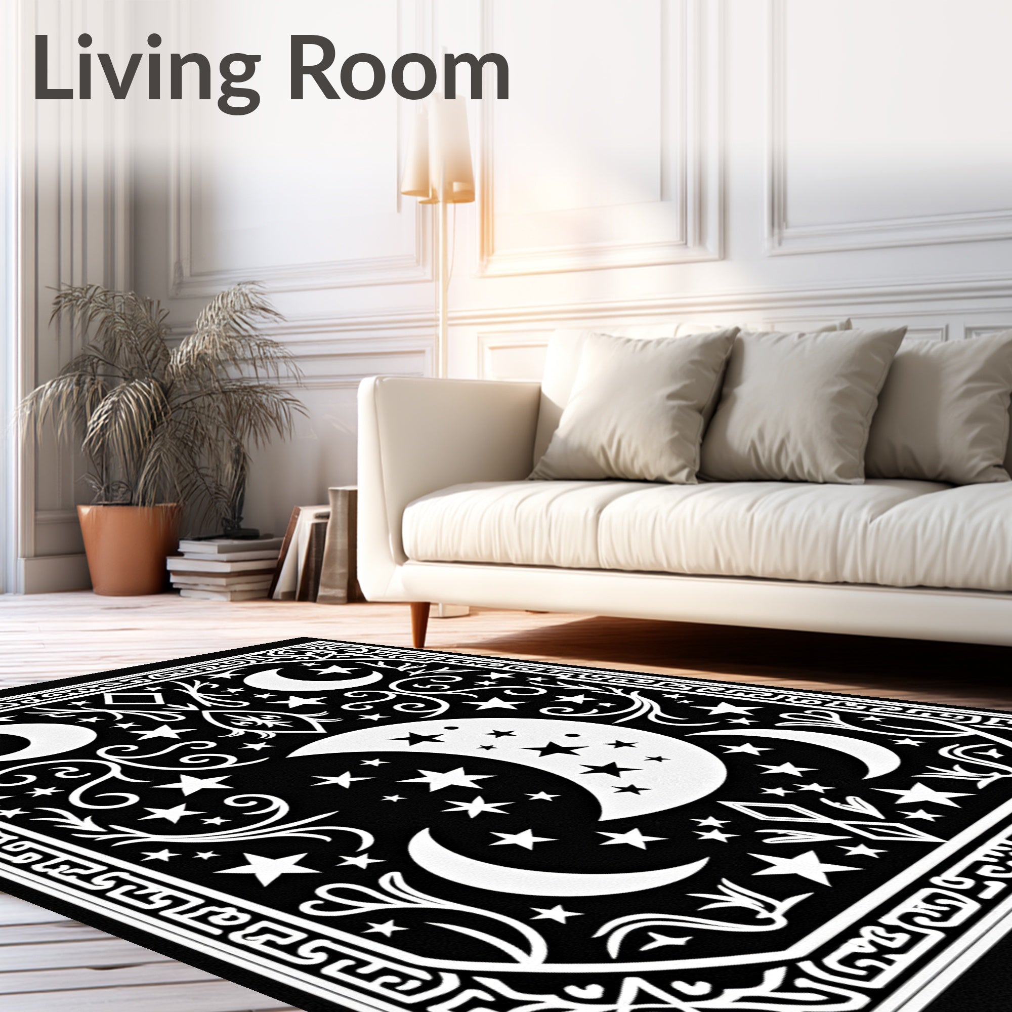 Enchanted Moon Phase Celestial Witchcraft Themed Entry(Black) - ODIKA