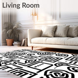 Alternating Transitional Floor Accent with Balanced Contrast(Black)