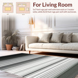 Ebony & Ivory Striped Cotton Weave Patio Casual Style(Black)