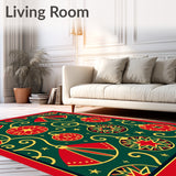 Magical Yuletide Celebration Slip Resistant Bath Entrance(Green)