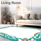 Elegant Borderline Patterned with Symmetrical Interlocking Motifs (Turquoise)