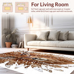 Ultra Soft Area Rug, Non Slip, Stain Resistant, Washable Area Rugs for Living Room, Bedroom, Multicolor Faux Fur Living Room Rug(Brown) - ODIKA