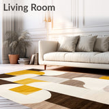 Abstract Geometric Area Modern Home Entryway(Yellow)