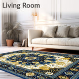 Beige & Brown Patio for RV(Blue)