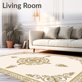 Elegant Floral Medallion Tapestry Artisan Collection(Ivory)