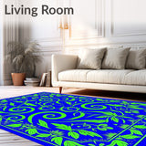 Enchanted Garden Labyrinth Swirl Artistic (Blue)