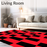 Vintage Grid with Retro Check Style(Red)