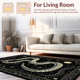 Chic Dark Animal Print Accent(Black)