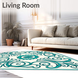 Elegant Damask Swirl Medallion(Turquoise)