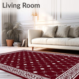 Heritage Quatrefoil Mosaic with Scrollwork Trim(Red)